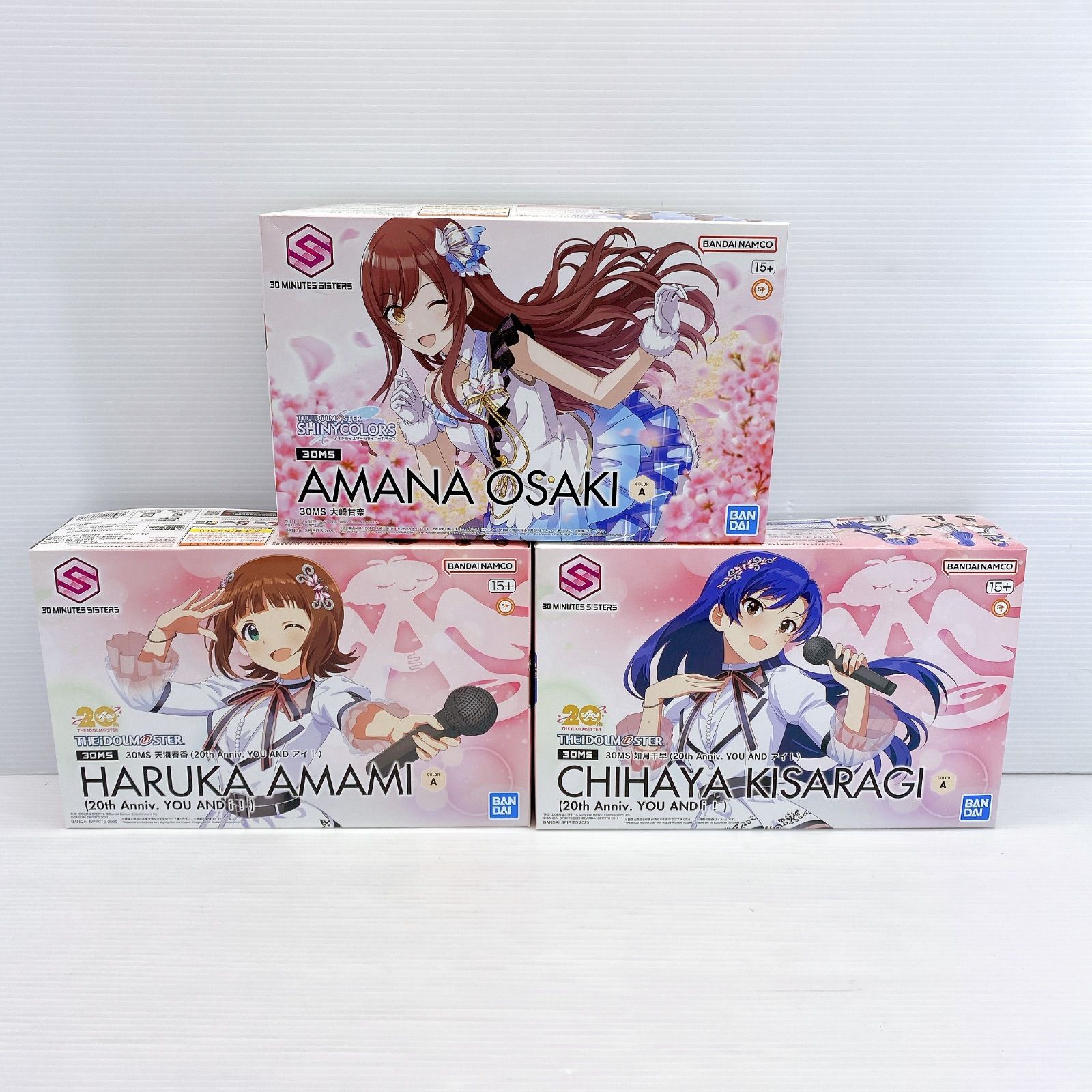 BANDAI 30 MINUTES SISTERS 30MS アイドルマスター 20th Anniv.You AND アイ! 如月千早 天海春香 大崎甘奈 3点セット 未組み立て品