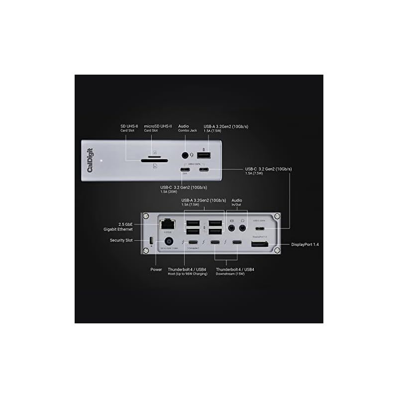 Thunderbolt 4 Dock | TS4 | CalDigit TS4/ Thunderbolt Station 4-0.8