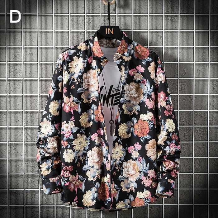 総柄シャツ 花柄シャツ モノトーン 半袖 カジュアル 韓国 m6625 シャツ メンズ 半袖 花柄シャツ 総柄 オーバーサイズ 韓国 M~3xL