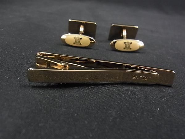 □極美品□ CELINE セリーヌ ネクタイピン カフスボタン