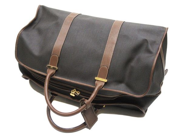 ダンヒル Dunhill ボストンバッグ ヘリンボーン グレー 灰色