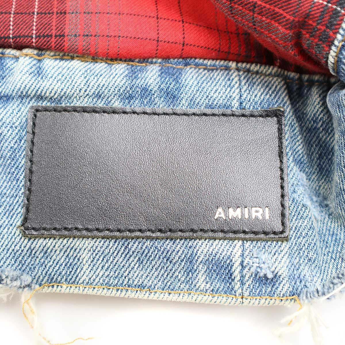 AMIRI アミリ 17AW チェックパネルリバーシブルデニムジャケット