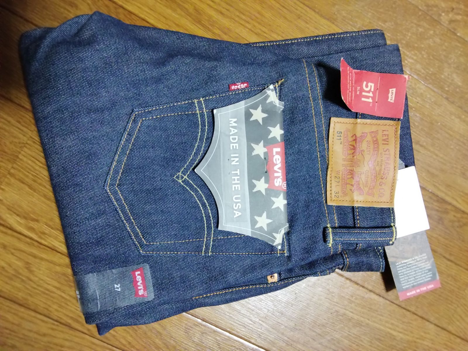 新品 リーバイス USA製 511 ホワイトオーク リジッドデニム W27 04511