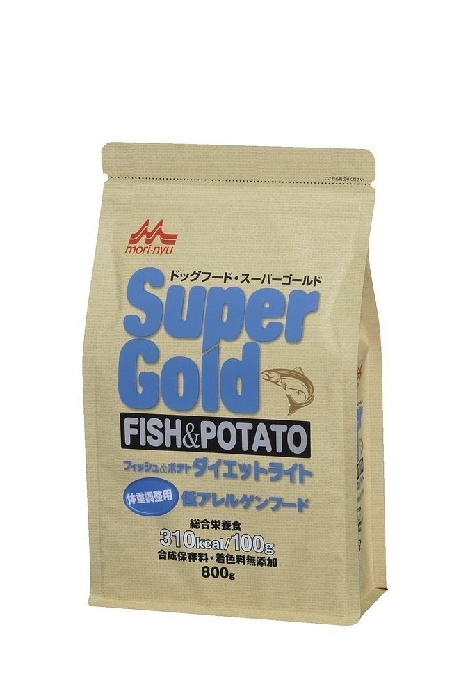 まとめ買い 森乳サンワールド スーパーゴールド フィッシュアンドポテト ダイエットライト 犬用 800g ドッグフード ×3