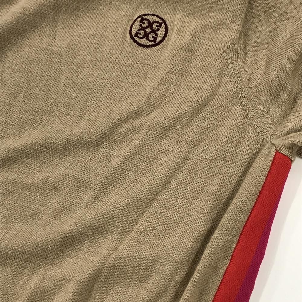 信頼 ジーフォア セーター ベージュ×ピンク 袖ライン シルク カシミヤ混 ニット メンズ 1002 ゴルフウェア G FORE 今すぐ検索！