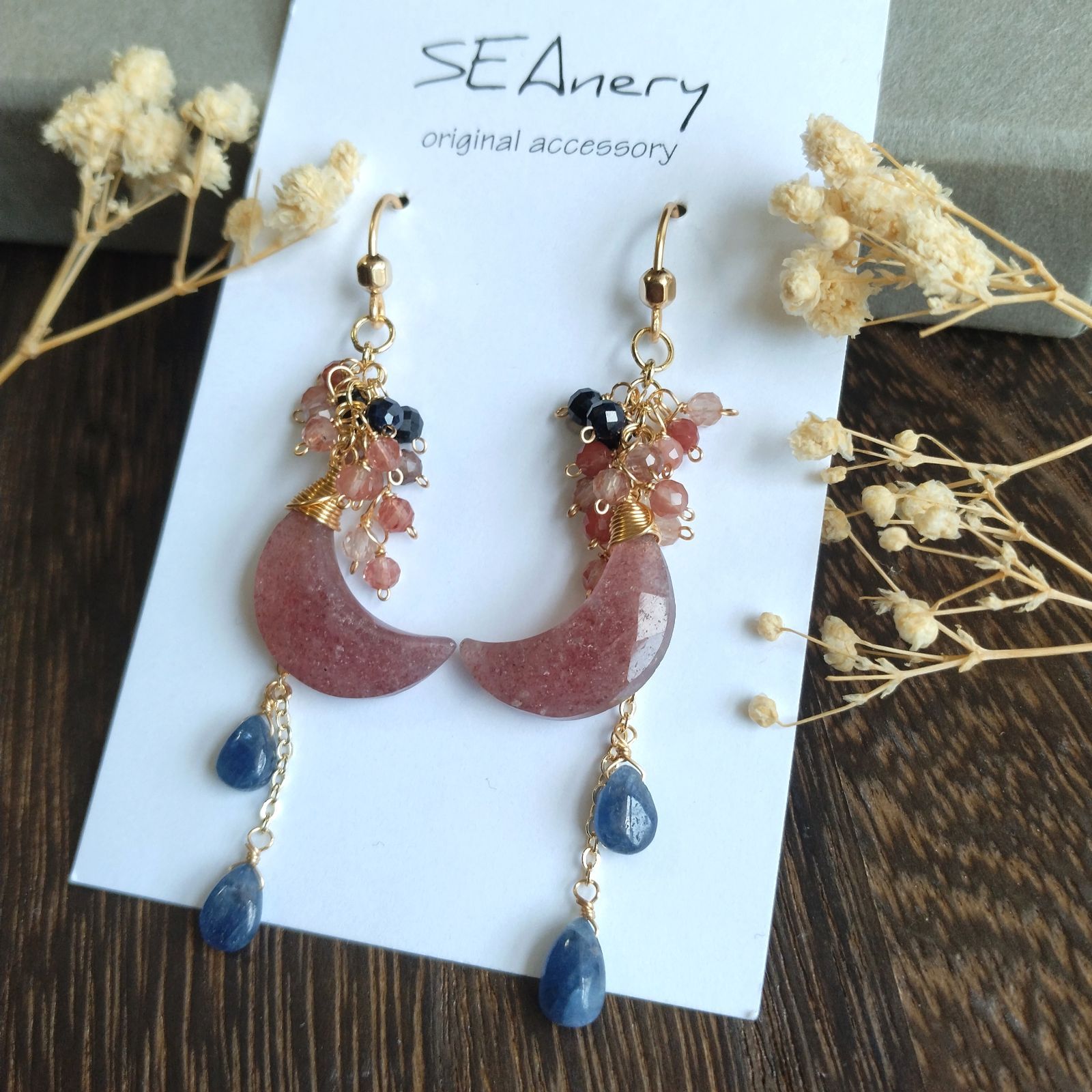 赤い月】ピアス 14kgf - メルカリ