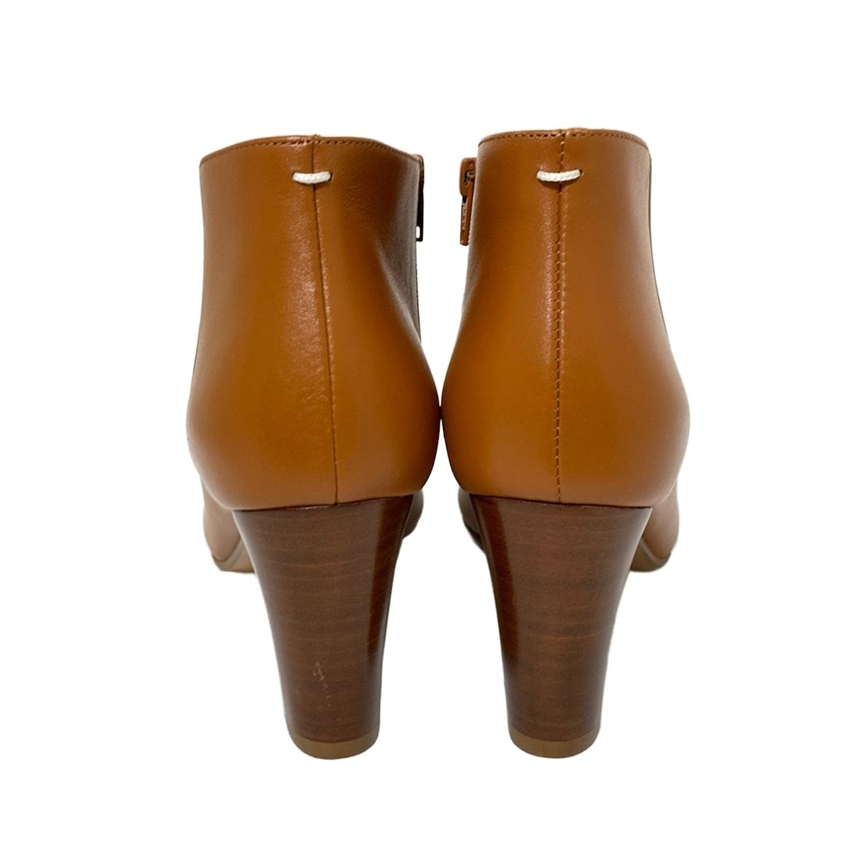 Maison Margiela メゾンマルジェラ ショートブーツ 37 1|2 レディース - ブラウン オープントゥ レザー KIN-KAAI_COM