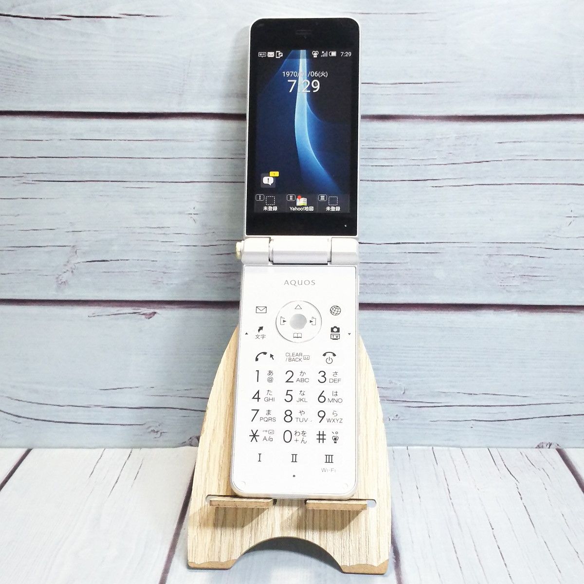 【送料無料】Softbank 601SH AQUOS ケータイ2 WHITE ホワイト 本体 白ロム [訳あり] SIMロック解除済み SIMフリー 828403