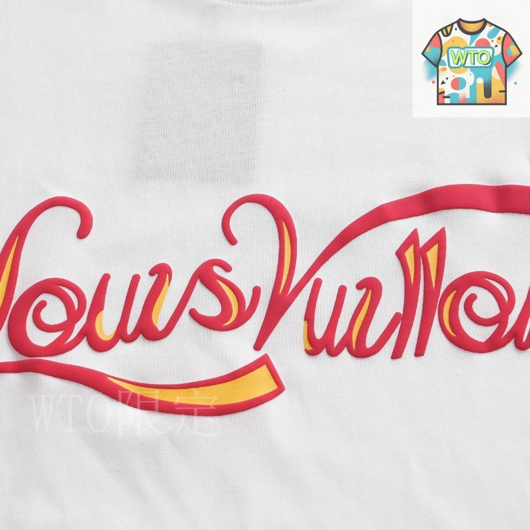 Louis Vuitton ロゴプリント ショートパンツ 今日特価】Louis Vuitton LV Logo Print ショートスリーブ-1