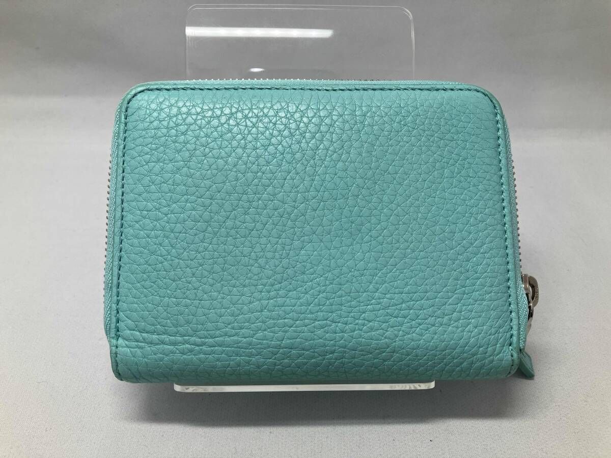 TIFFANY＆Co . ティファニー 折り財布 カード札入れ 小銭入れなし ラウンドファスナー