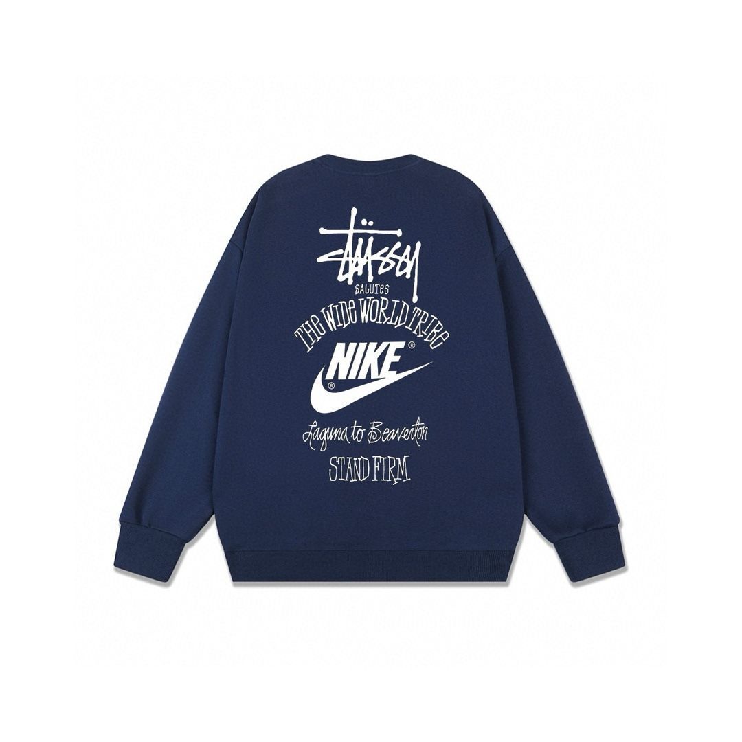 Nike x Stussy ナイキ×ステューシー SS23 クラシックモノグラムロゴ入りラウンドネックプルオーバープリント長袖スウェットシャツ -  メルカリ