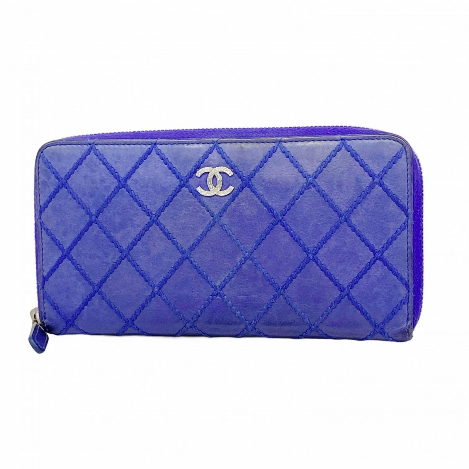 シャネル(Chanel) シャネル 長財布 ワイルドステッチ レザー
