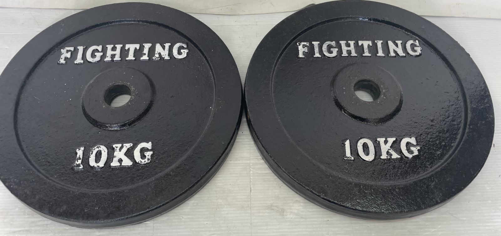 アイロテック 28mmラバープレート10kg2枚　ファイティングロード ファイティングロード 10kgプレート2枚 28mm 用 ラバー付バーベル