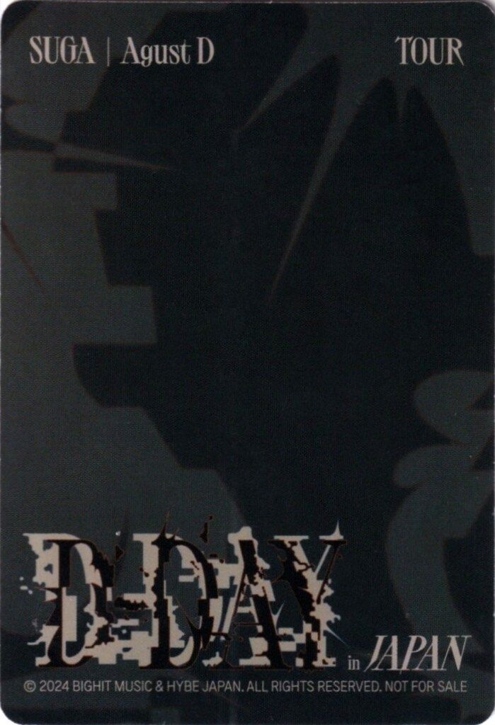 BTS SUGA AgustD D-DAY in JAPAN Blu-ray SUGA | Agust D TOUR 'D-DAY'