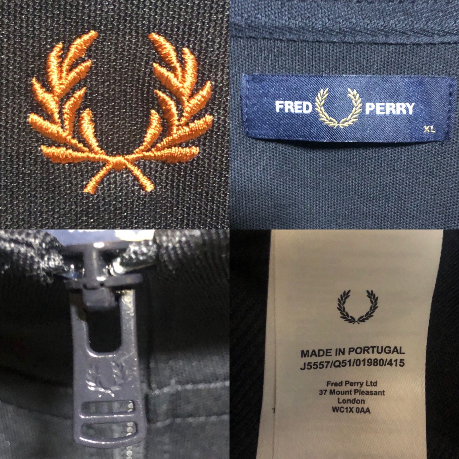 希少XL⭐️Fred Perry トラックジャケット/ジャージ 刺繍月桂樹