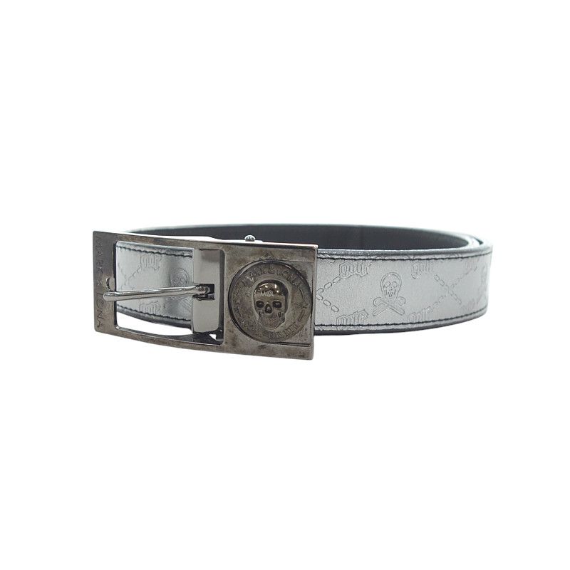マークアンドロナ|MARKLONA GOLF ゴルフ Ruler Embossed Belt ベルト アクセサリー シルバー サイズ ユニセックスフリーサイズ