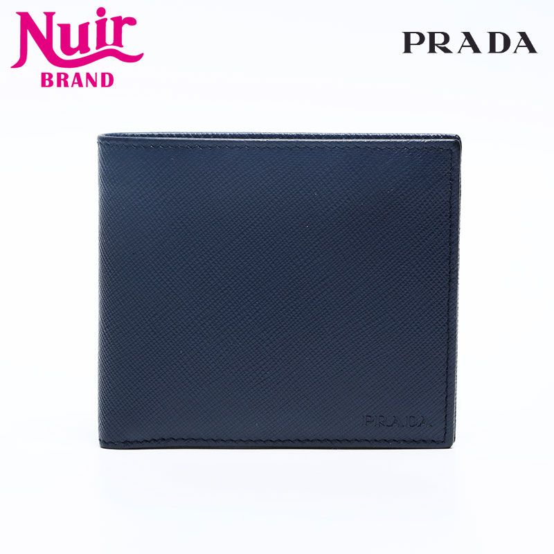PRADA プラダ 二つ折り財布 ロゴ サフィアーノ
