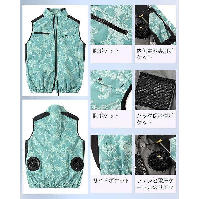 青い迷彩ベスト