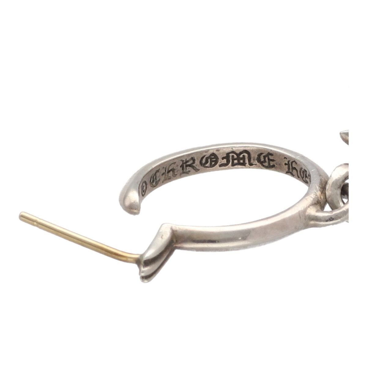 中古】 CHROME HEARTS クロムハーツ フープピアス タイニーCHクロス