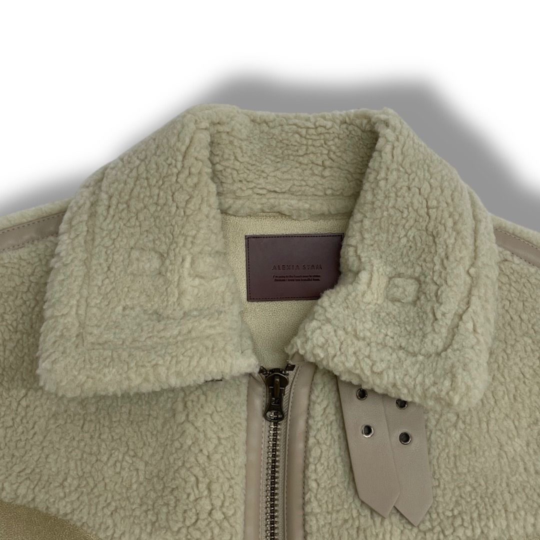 ALEXIA STAM アリシアスタン ボアベスト OVERSIZED BOA ECO LEATHER 