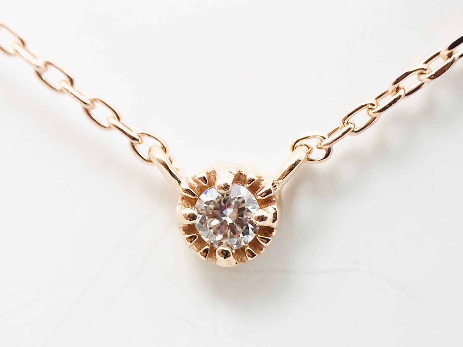 ete K10YG ダイヤモンド ネックレス「レイヤー」Vライン エテ K10YG