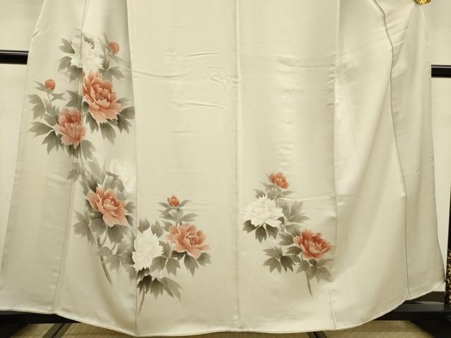 平和屋着物▽訪問着 手描き 牡丹 正絹 逸品 DAAU9244fe - メルカリ 