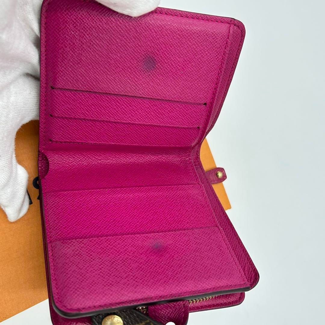 ★美品★ ルイヴィトン折り財布　フューシャ（M95188）　ピンク LOUIS VUITTON ルイ・ヴィトン LOUISVUITTON 二つ折り財布 コンパクト