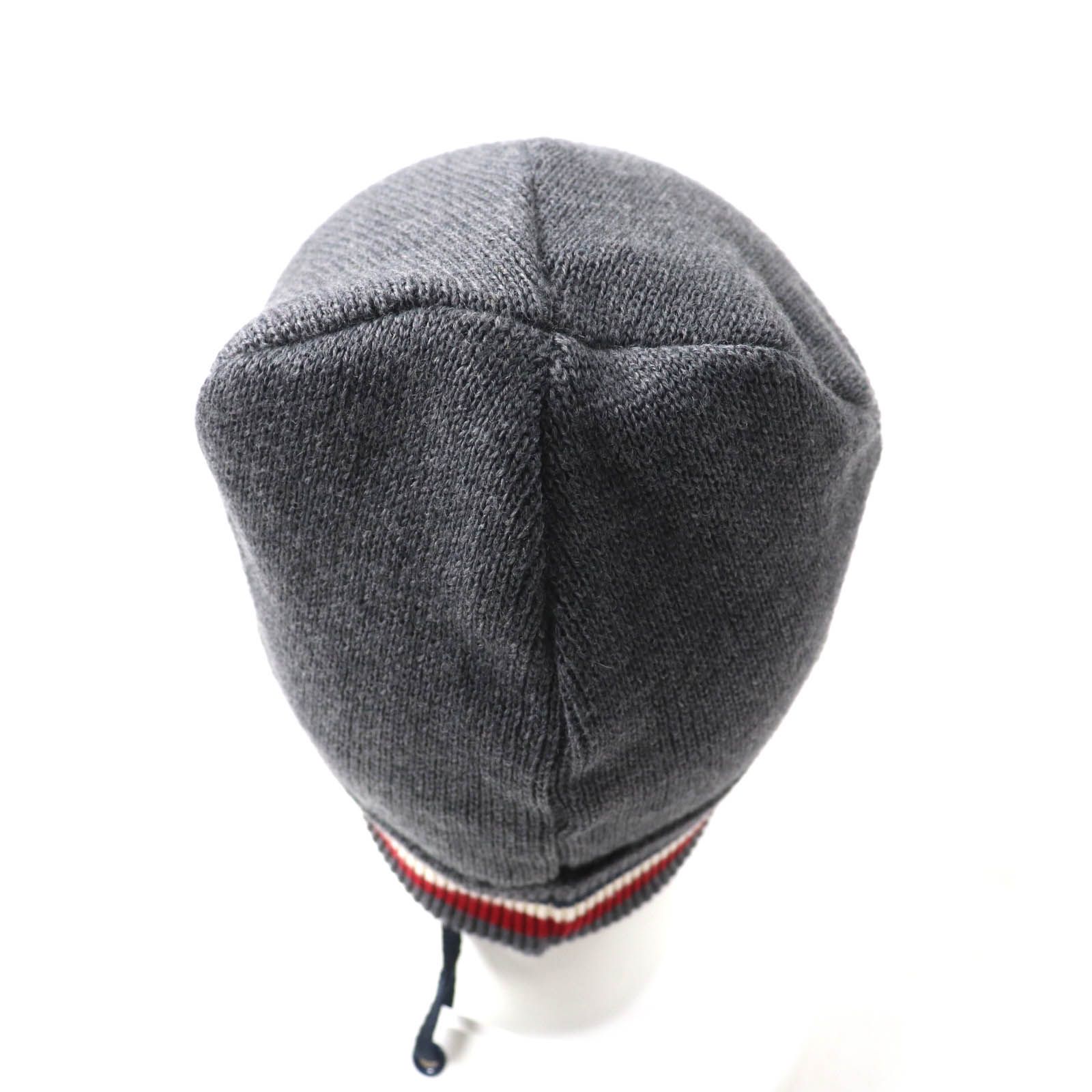 MONCLER ロゴ付き ニット帽 グレー ユニセックス 定番人気