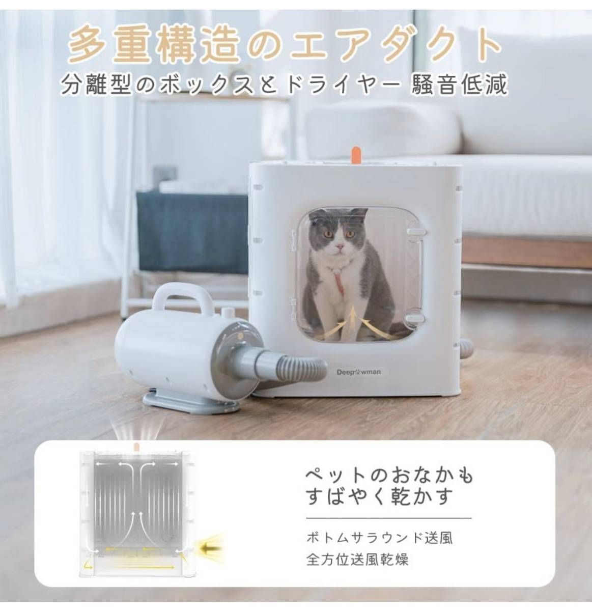 ペット用ドライヤー BOX ABS樹脂製 多重構造 ペット用ドライヤー BOX ABS樹脂製 多重構造（楽天市場】ペット