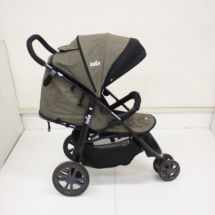 ジョイー ライトトラックス オリーブ 41775 Joie LiteTrax 三輪ベビーカー パンクレスタイヤ 生後1ヶ月~ クリーニング済み B295502t