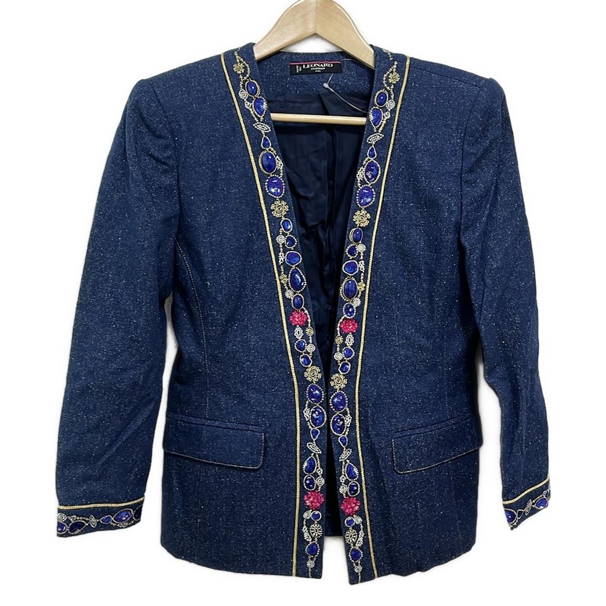 美品 LEONARD レオナール ジャケット 11号 シルク100% ペイズリー 美品 LEONARD レオナール ジャケット 11号 シルク100% ペイズリー