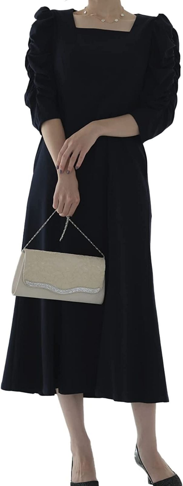 極美品＊アドーア フレアスリーブニットプルオーバー 38 ブラウン