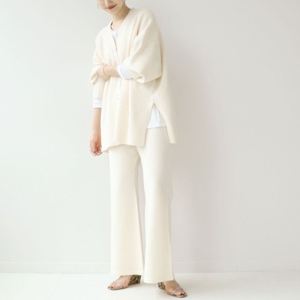 リアム R’IAM Washable WOOL カシミヤVネックカーディガン 20080922600140 アイボリー サイズ：F R'IAM(リアム) Washable WOOLカシミヤVネックカーディガン