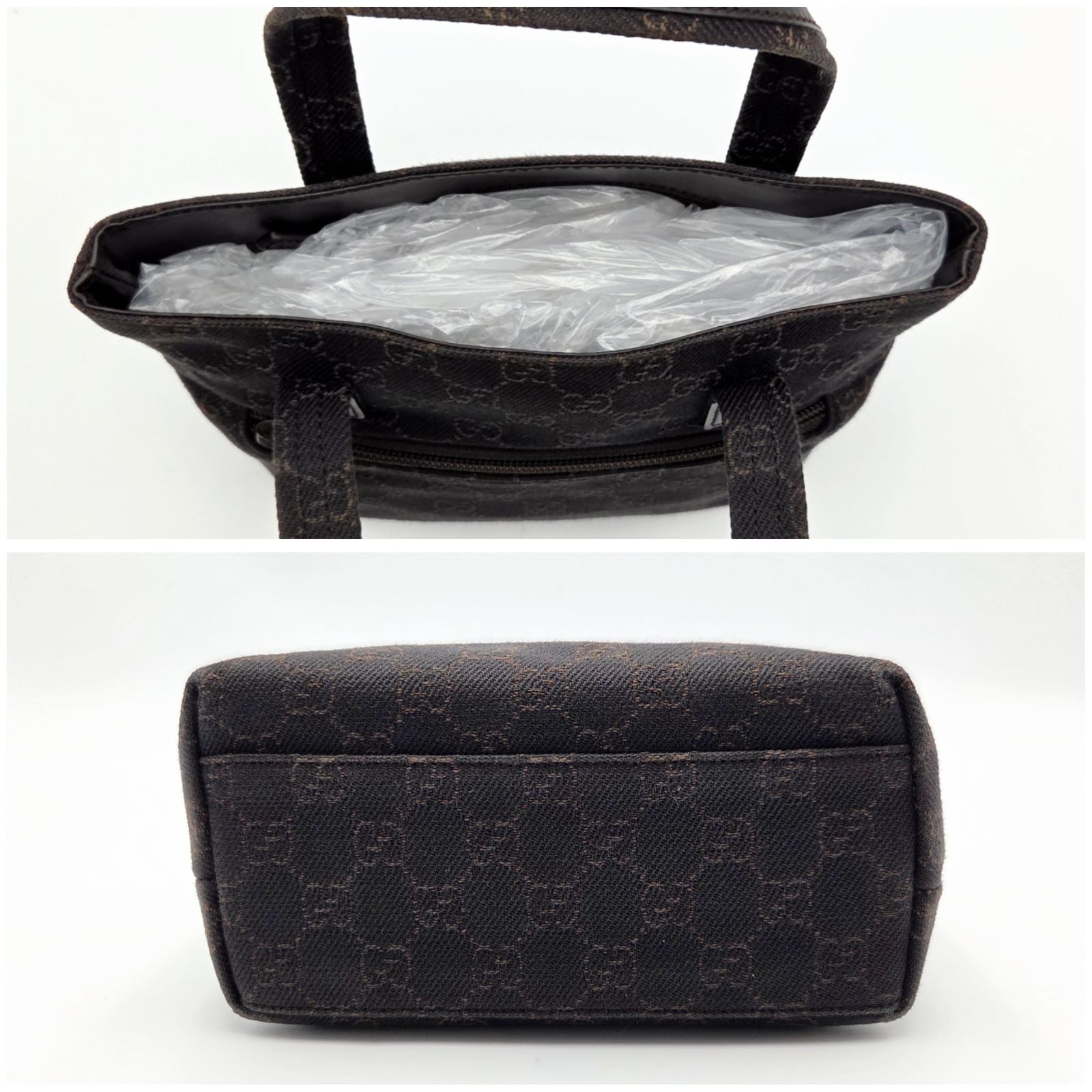 GUCCI グッチ GG ミニハンドバッグ 黒 ブラック キャンバス