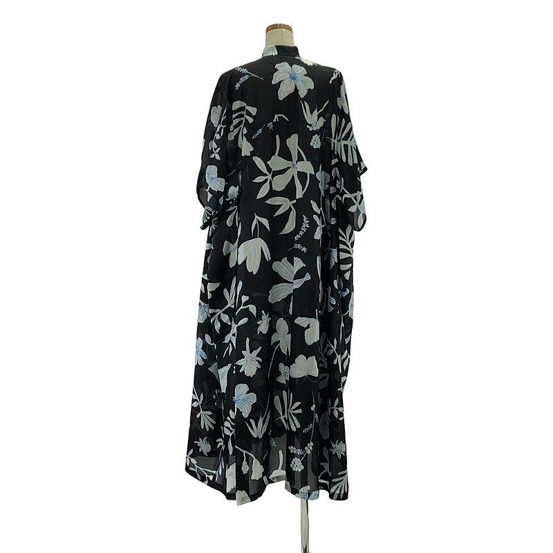 美品✨クリスチャンワイナンツ 花柄シルク100%ロングワンピース