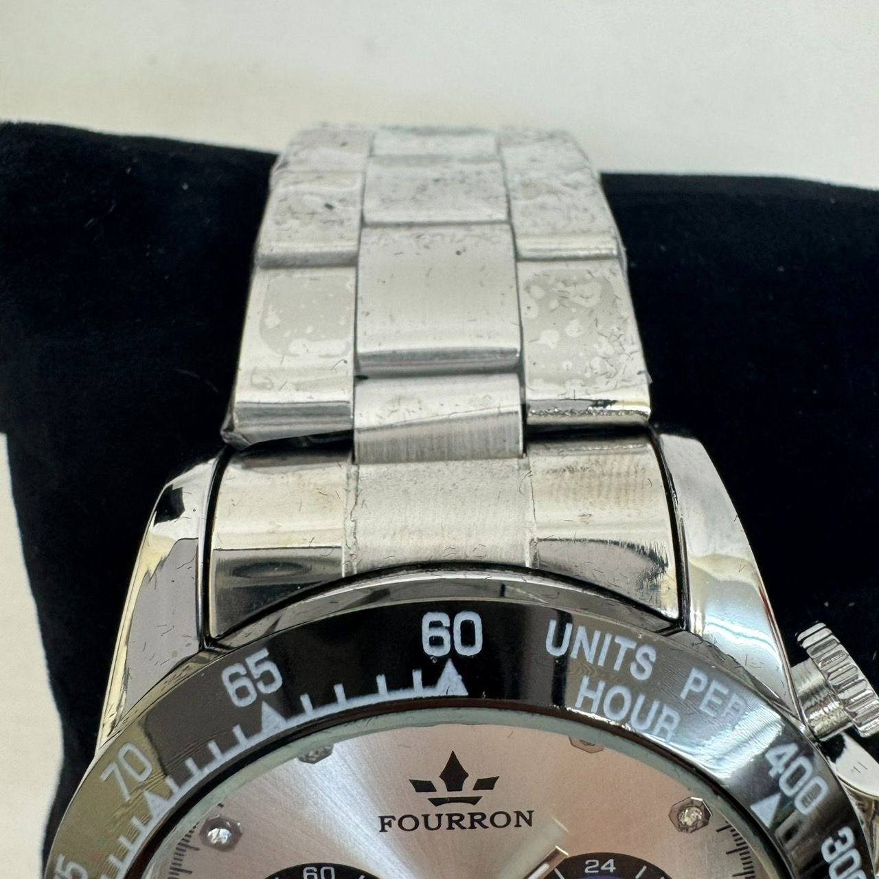 K【中古】FOURRON クロノグラフ 腕時計 シルバー ブラック - メルカリ