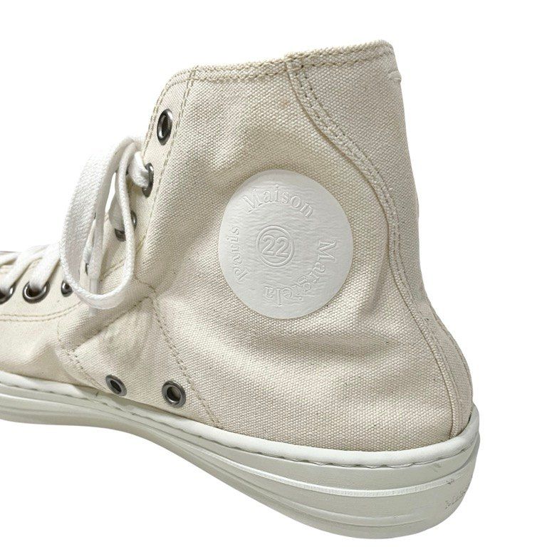 メゾンマルジェラ 22 ハイカットスニーカー 41 箱付き 新品 Maison Margiela 22 コットンキャンバスハイカットスニーカー シューズ