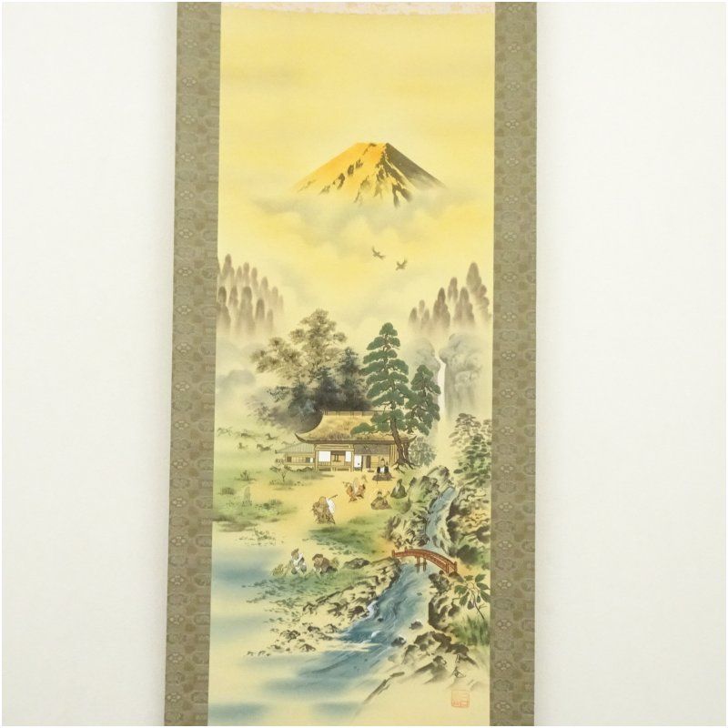 掛け軸 今井月庵 開運十全図 七福神 絹本 希少 軸装 茶道具 掛軸 美品 です 掛け軸 今井月庵 開運十全図 七福神 絹本 希少 軸装 茶道具 掛軸