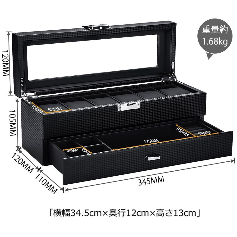 新着商品】Anyasun 腕時計ケース 12本 腕時計収納ボックス 高級 時計