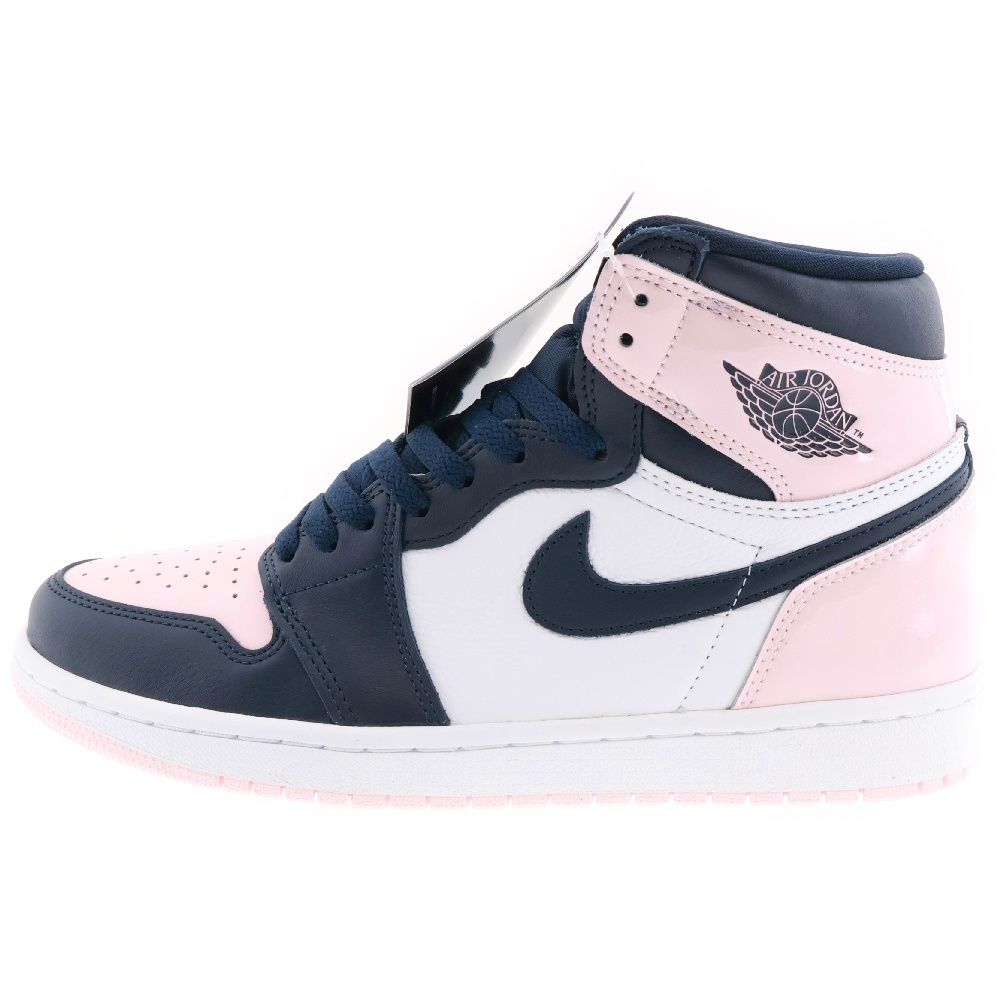 27.0］Nike Air Jordan 1 ネイビー/ピンク ハイカッ