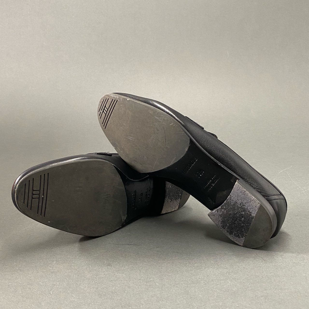 HERMES モカシン（パリ） ブラックレザー 37 良品◎イタリア製 良品