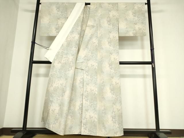 正絹　風合いのある上質なち紬お着物　袷　格子柄 正絹 風合いのある上質なち紬お着物 袷 格子柄