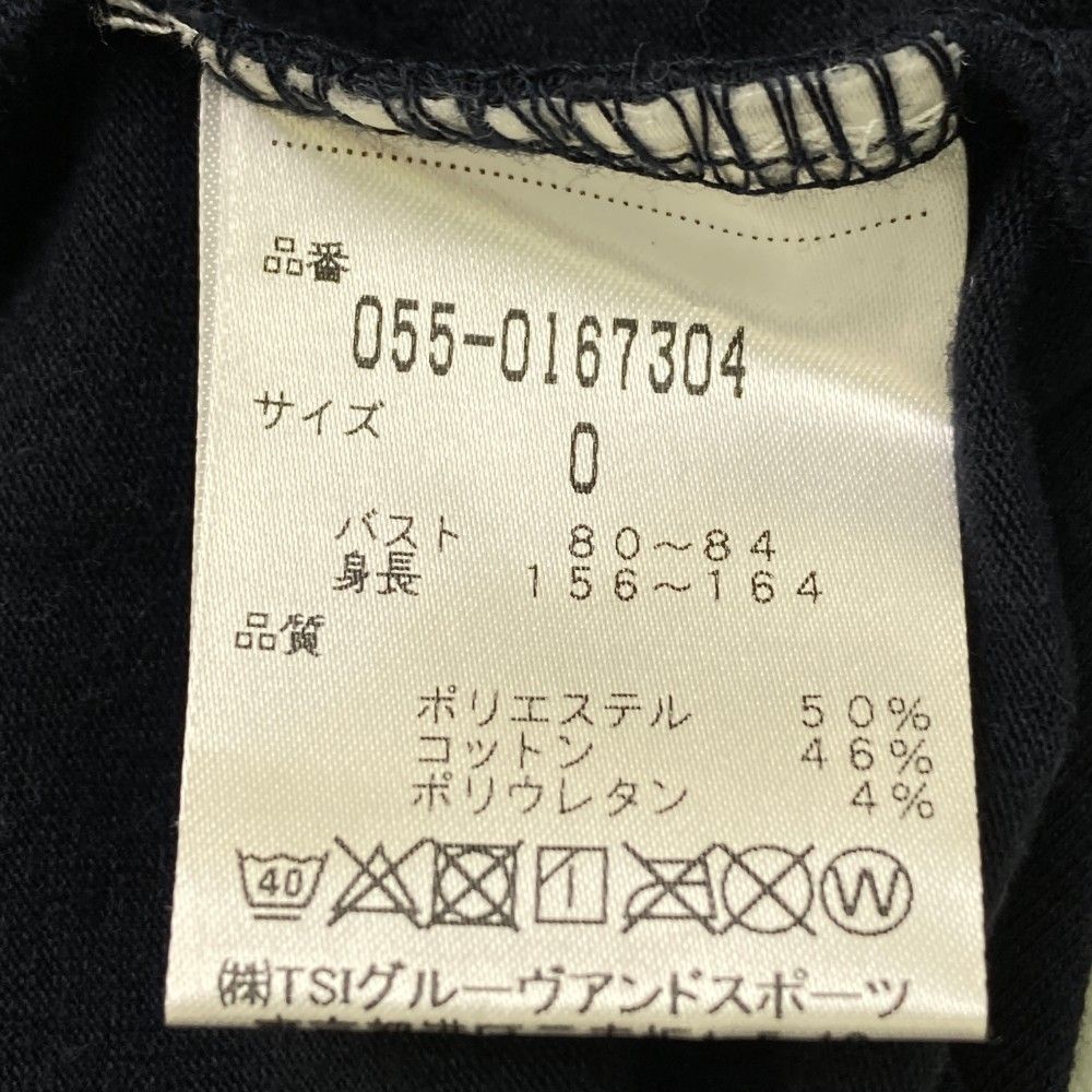半袖ハイネックTシャツ ネイビー系