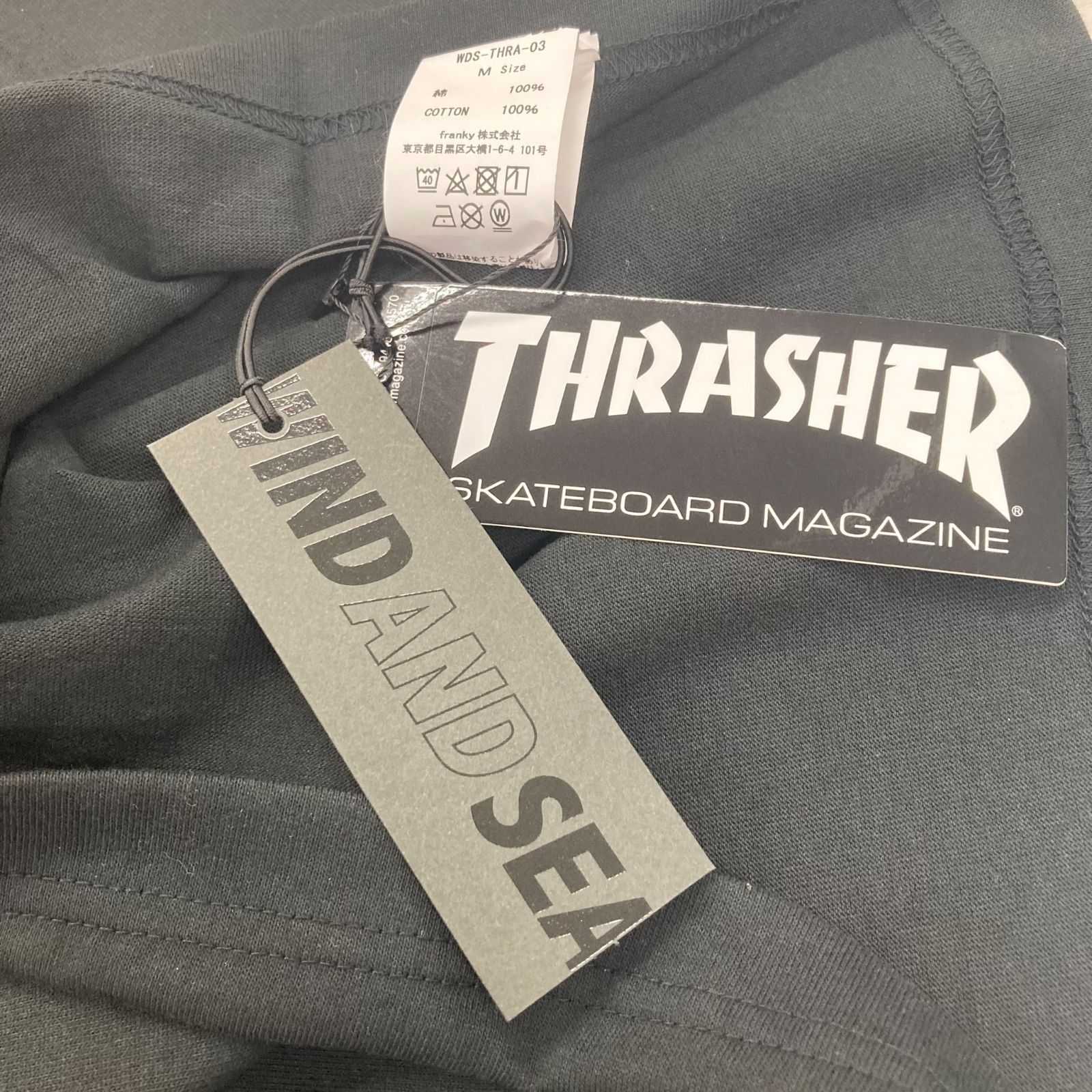 未使用 THARSHER WIND AND SEA S/S TEE BLACK スラッシャー ウィンダンシー 半袖 Tシャツ M ブラック 黒 コラボ  ストリート スケボー【Z0588-001】▽214 - メルカリ