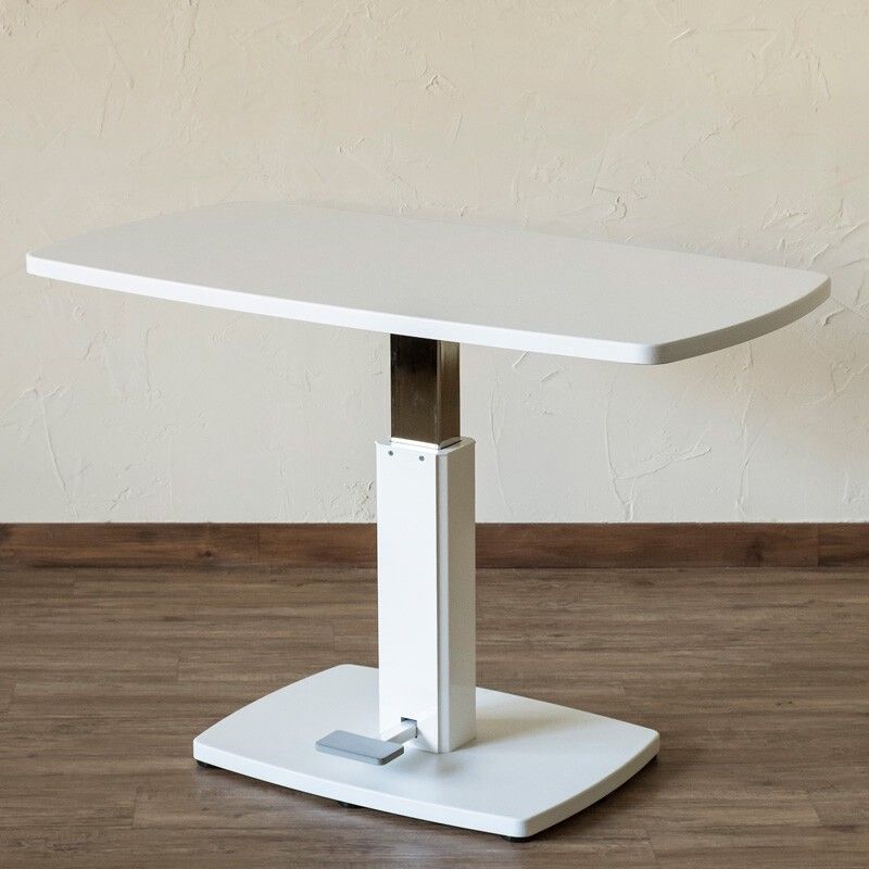 昇降式ダイニングテーブル 105×60 ホワイト（WH） ダイニングテーブル 