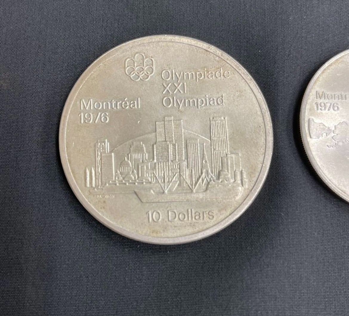 1976 エリザベス モントリオールオリンピック 超大型銀貨 カナダ 10