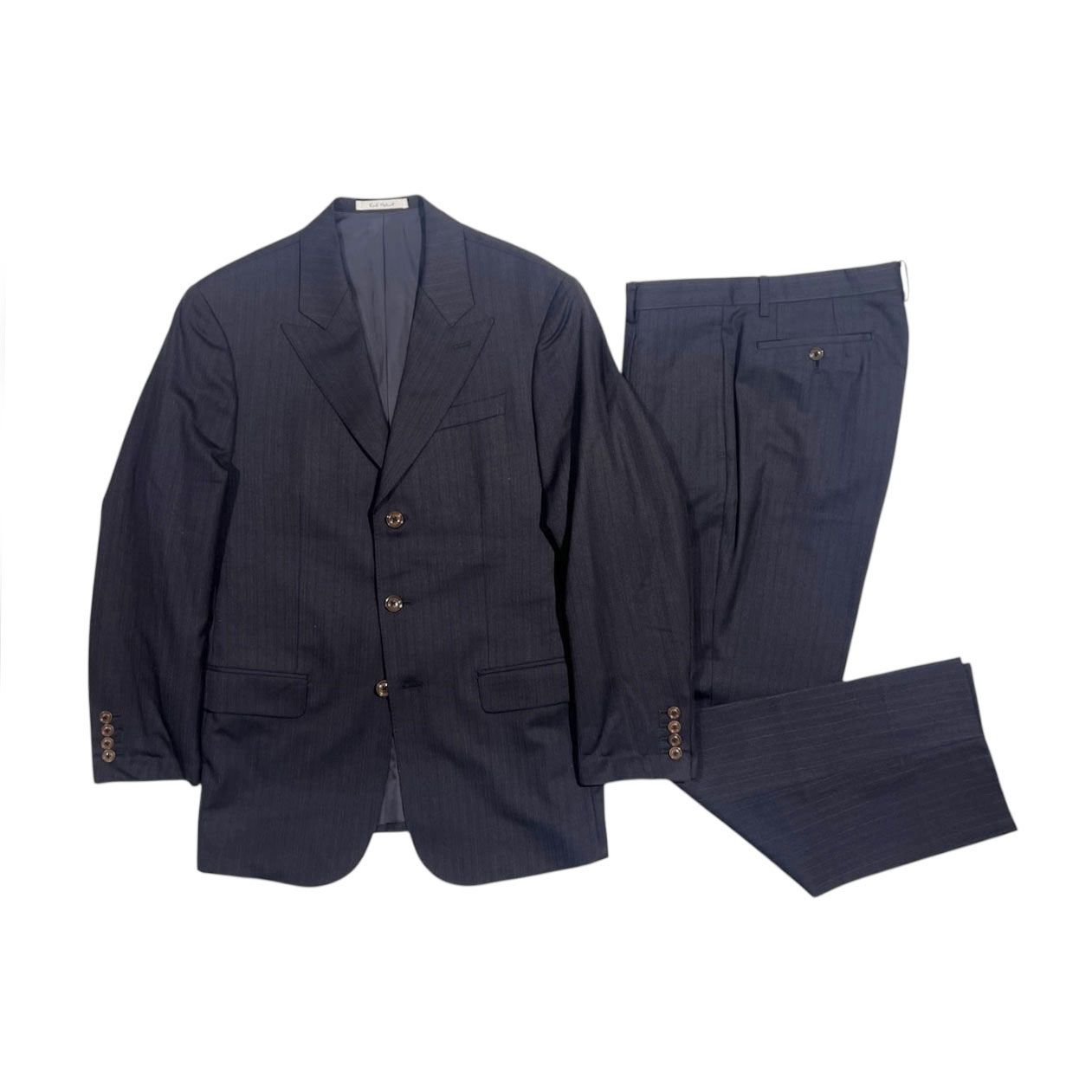Karl Helmut カールヘルム ヘリンボーン 3B セットアップ スーツ M|グレー