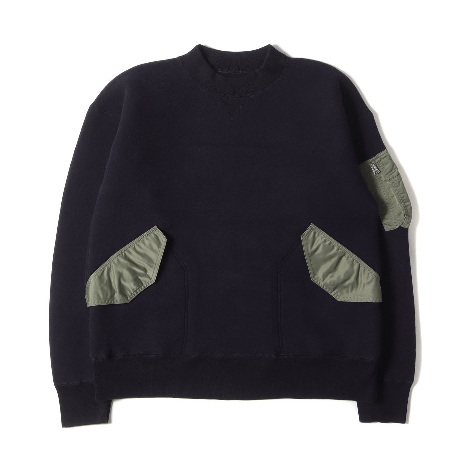 Sacai サカイ スウェット サイズ:4 21AW 異素材 切替 コットン