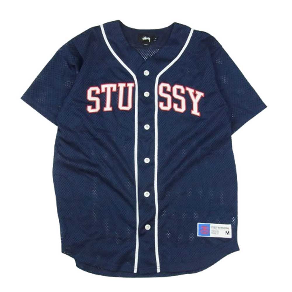 Stussy ベースボールシャツ 476 STUSSY ステューシー ベースボールシャツ 刺繍ロゴ ブラック
