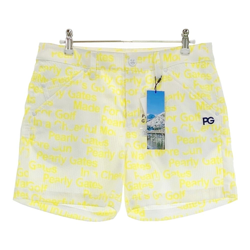 サイズ 1 PEARLY GATES パーリーゲイツ ショートパンツ 総柄 イエロー系 241003000351 ゴルフウェア レディース ストスト